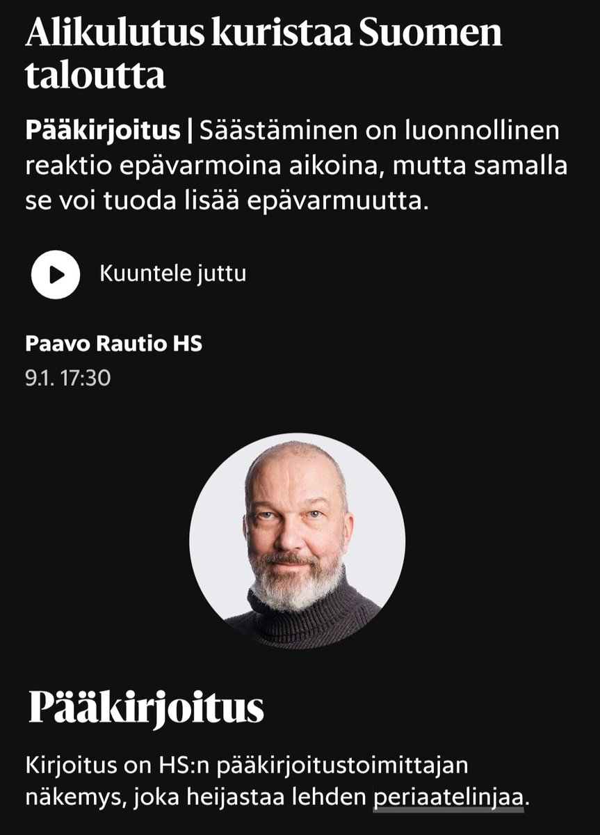 Tämä alkaa olla jo hyvin tuttu päivittäinen (tai ainakin viikottainen) rituaali. Suomen lähes 20 vuotta jatkunut taloudellinen (ja aineellinen) näivettyminen ei ota taittuakseen, joten tällä kertaa – kuten myös jokin aika sitten – syypää on kuluttaja. Hän ei jostain syystä