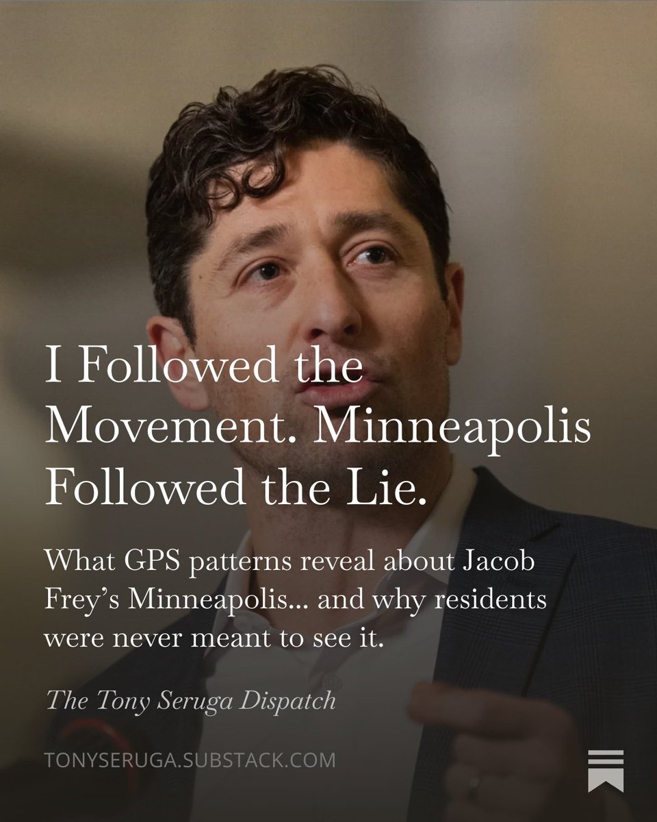 What’s coming out about Jacob Frey isn’t one bad call… one chaotic summer… or one misunderstood policy choice.

IT’S A PATTERN. And the pattern becomes UNMISTAKABLE… when you stop listening to speeches and start following his MOVEMENTS.

Not rhetoric. Not press releases.