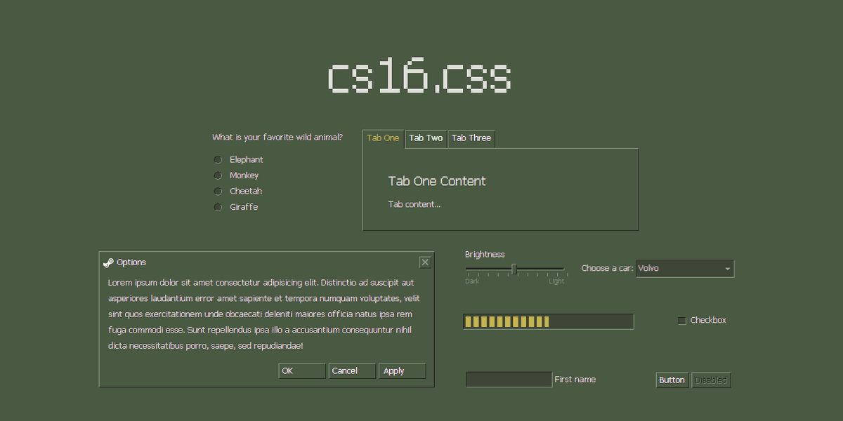 Someone made CSS library that looks just like Counter Strike 1.6.

Going to surprise my client with a stylesheet upgrade.

cs16.samke.me