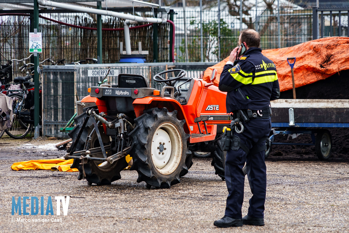 Incident met min-tractor en slachtoffer in Maassluis