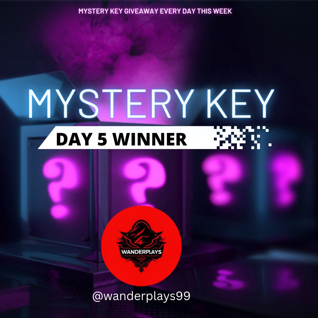 _RGTV_'s tweet photo. Our Final #MysteryKey Winner Is @wanderplays99
Congratulations, Please Check Your DM To Recieve Your Key.
If you didnt win a key this week dont worry we always giveaway plenty of steam keys on this page so keep your eyes peeled. π https://t.co/Jye49fuZwa