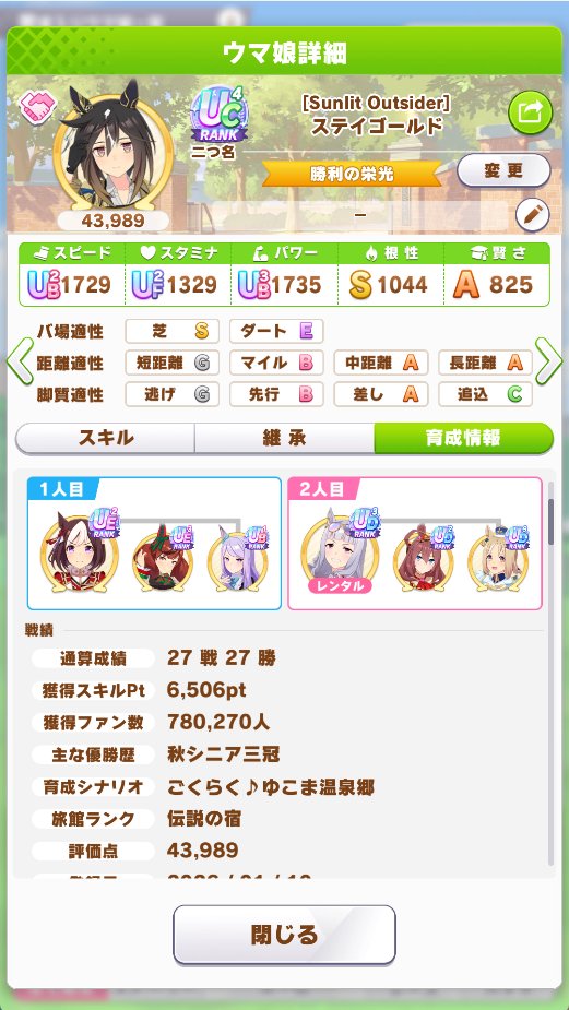 クラシックに東京大賞典を選んでればタキオン候補に候補になったのに凡ミスした
