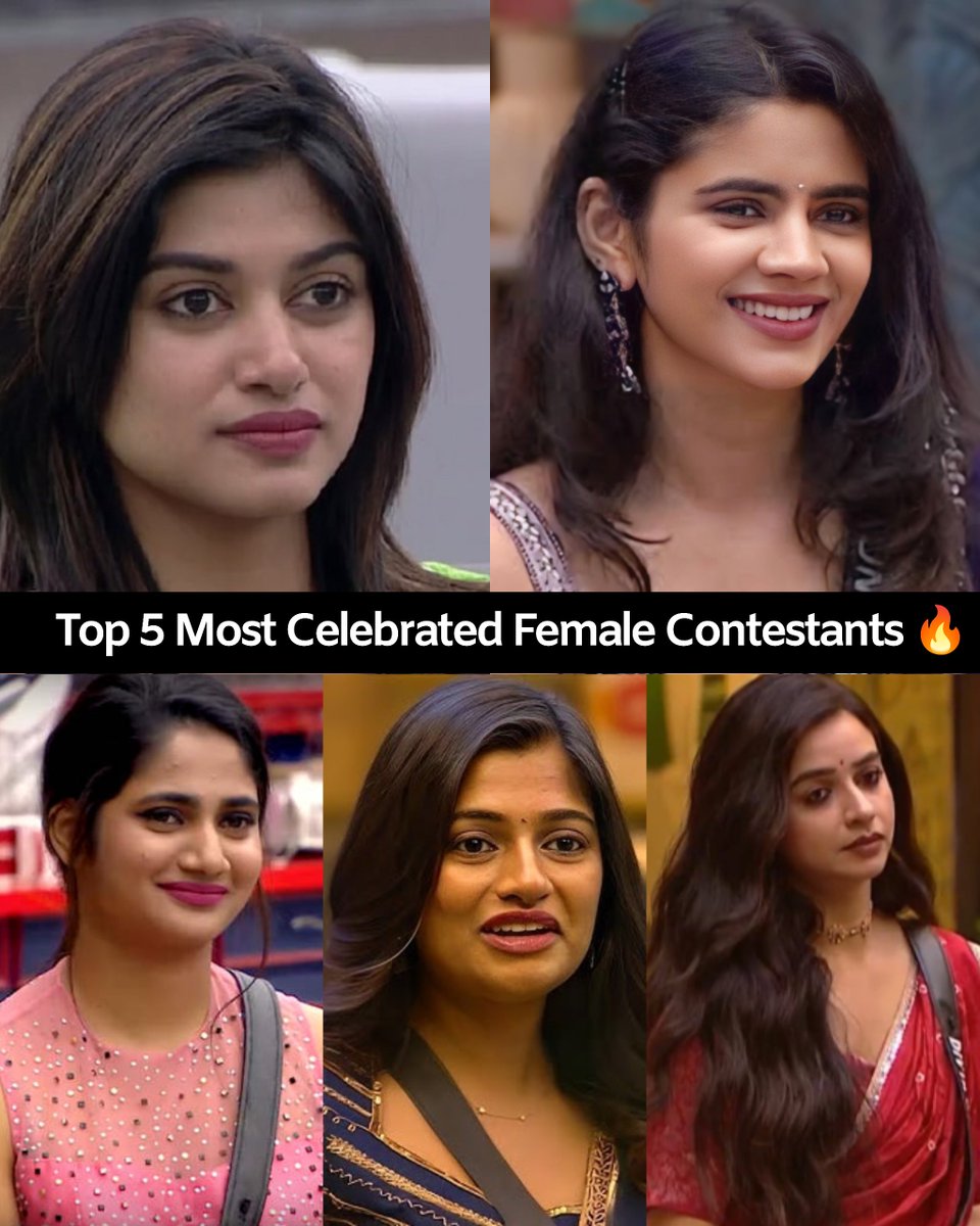 Most celebrated female contestants
QUEENS OF BB Tamil 🔥💥😍

Oviya
Soundariya
Losliya
Archana
Divya

#biggbosstamil9 #biggboss9tamil