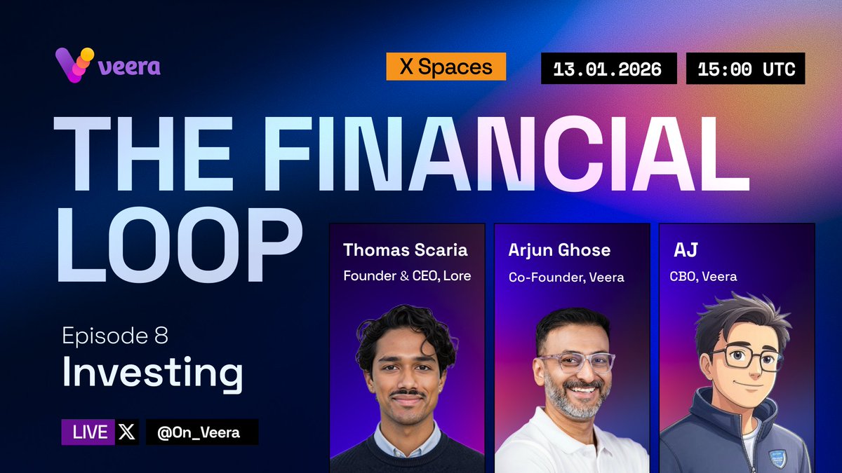 🎙️ Episode 8 of The Financial Loop goes live on Jan 13!

This time, we’re diving into investing ~ how modern investors think about risk, conviction, and long-term wealth in a crypto-native world, and how it all fits into a mobile-first neobank built for Web3.

Featuring:
🟣