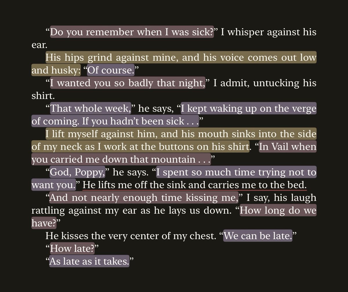 “God, Poppy, I spent so much time trying not to want you.”
“And not nearly enough time kissing me,”

oh the yearning ALEXPOPPY U OWN ME😩
