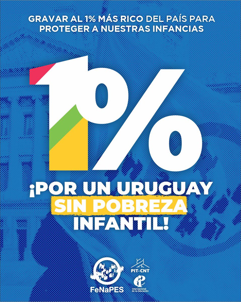 💪Uruguay no puede resignarse a convivir con la pobreza infantil.

📣Gravsr al 1% más rico del país para proteger a nuestras infancias.

👉 pitcnt.uy/sites/default/…