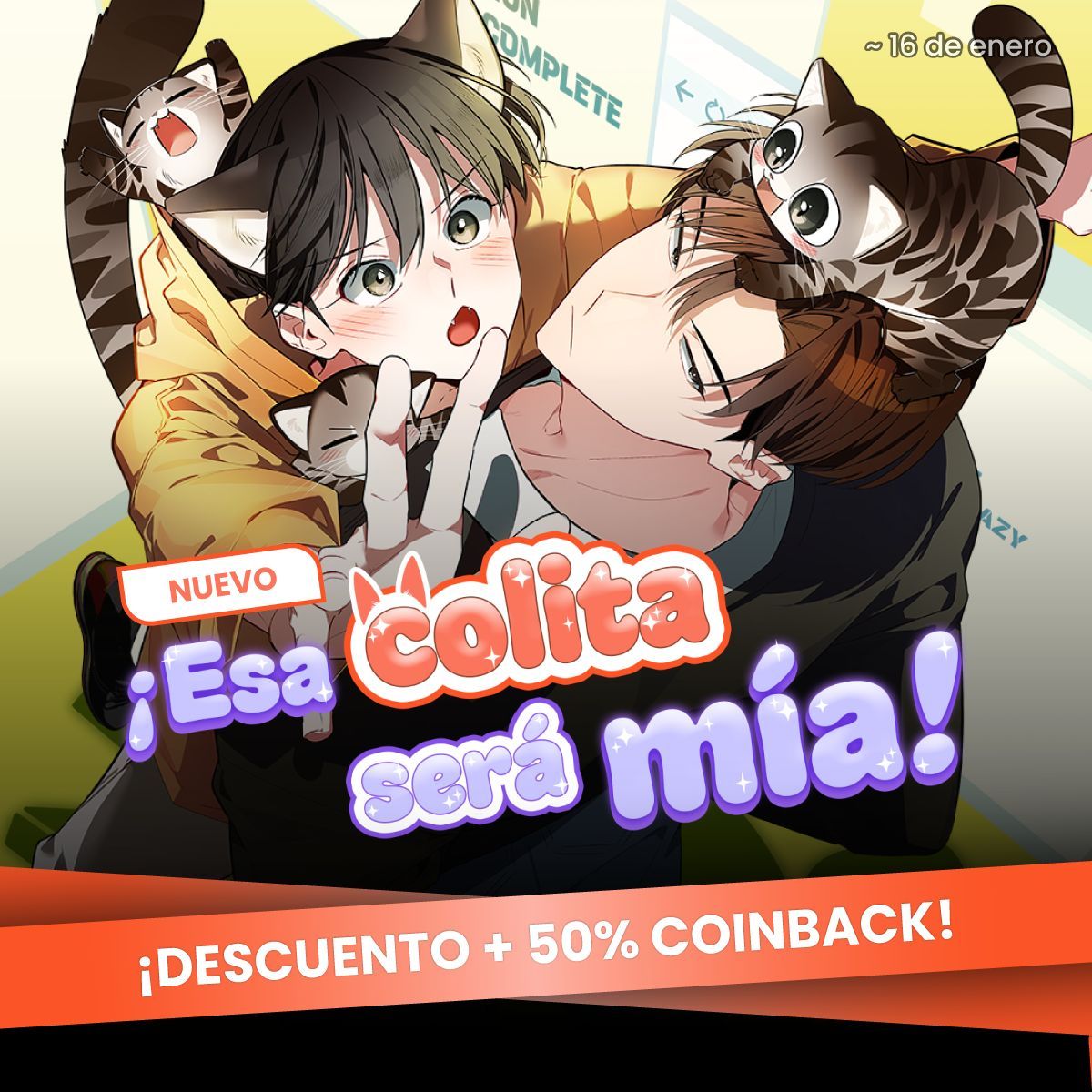 Lezhin_ES's tweet image. Para los verdaderos amantes de los michis 😻
Llega ¡Esa colita será mía! con descuento + 50% coinback ✨ 

🐈‍⬛buff.ly/VeEwbe2 

#Estreno #Descuento #CoinBack #LezhinES
