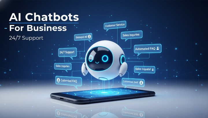 🤖 AI Chatbots for Business

24/7 smart replies.
Faster support. Lower costs. More conversions.
📩 DM for a free consultation

#AIChatbot #BusinessAutomation #AIForBusiness