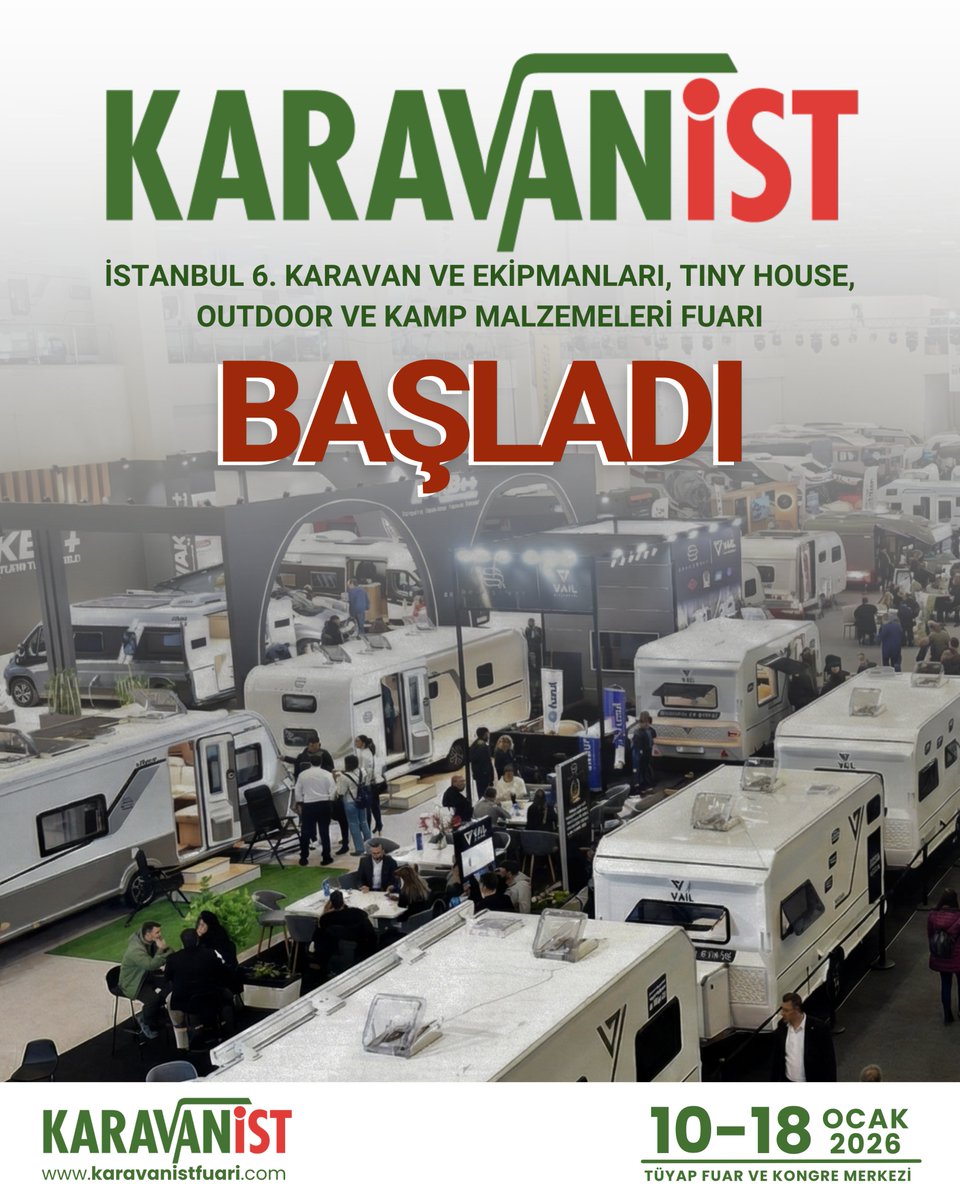 karavanistfuari's tweet photo. Karavan, tiny house ve outdoor tutkunlarının ilham veren buluşma noktası Karavanist Fuarı, bugün başladı! https://t.co/ZA2BByw7pc