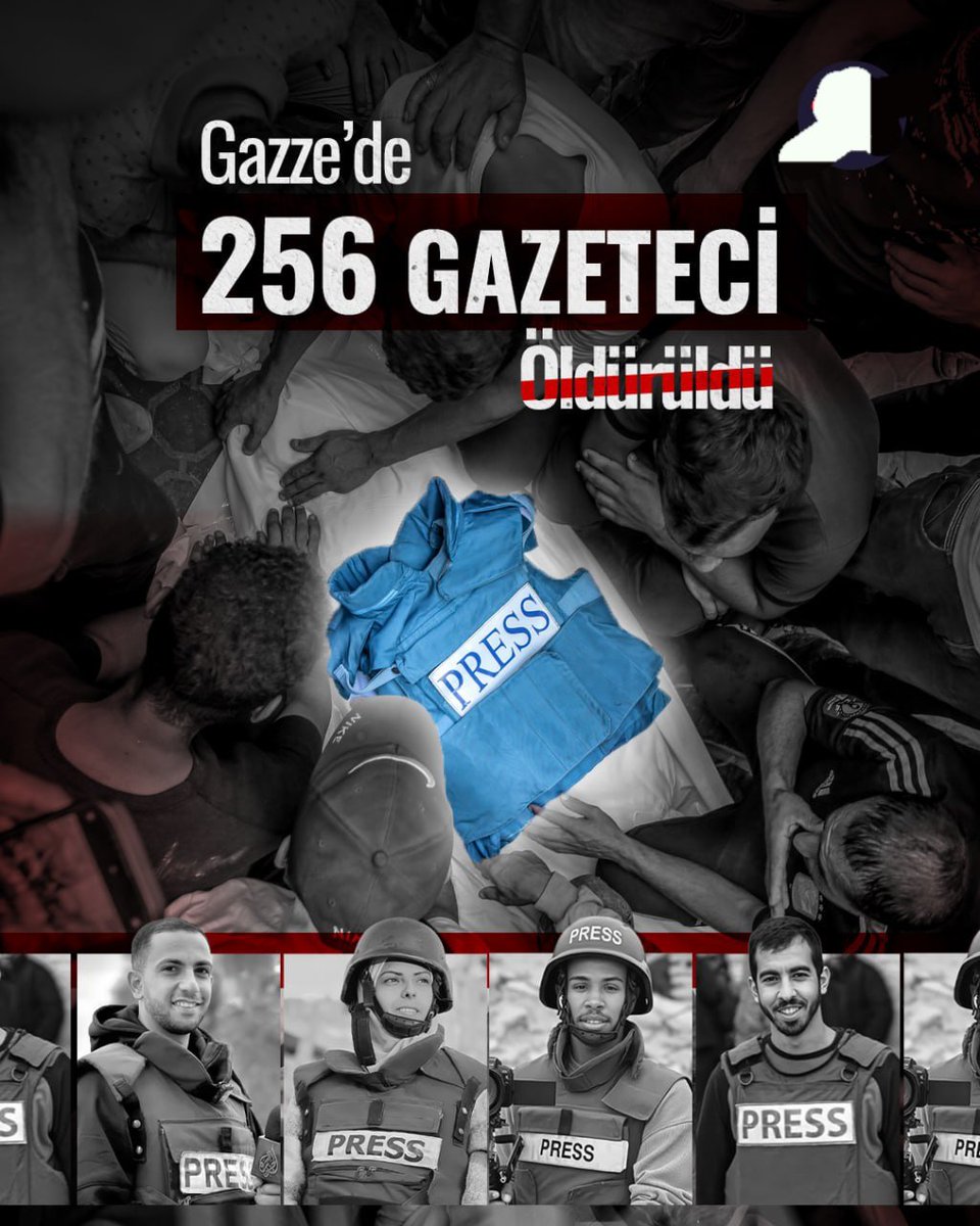 Bugün Dünya Çalışan Gazeteciler Günü.

İsrail, Gazze'deki soykırımda savaş suçlarını belgeleyen 256 gazeteciyi katletti.
#10OcakÇalışanGazetecilerGünü