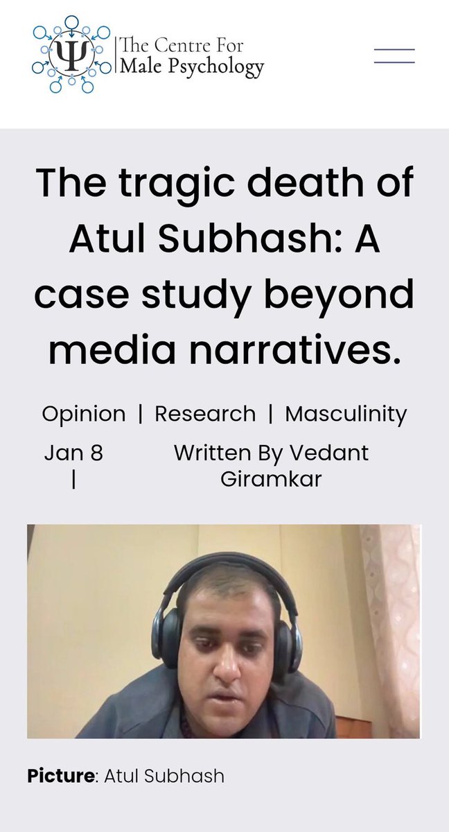 An important article on #AtulSubhash published by a UK magazine.

Beautifully written by a student and a member of the Save Indian Family Foundation.
A powerful voice highlighting an ignored reality, told with clarity, courage, and compassion.

This is how truth travels—beyond