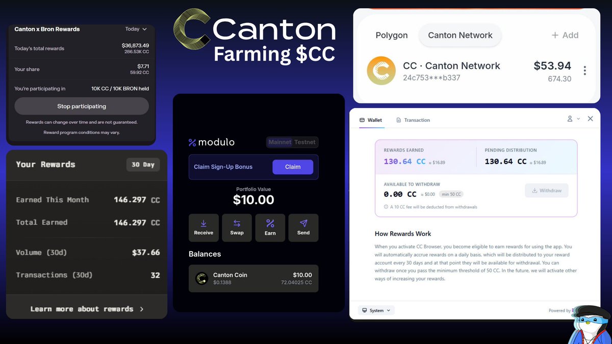good evening canton army 🫡 currently on which platforms are you farming  canton coin. i will provide a list of projects that can earn $CC and  hopefully it is useful. here is