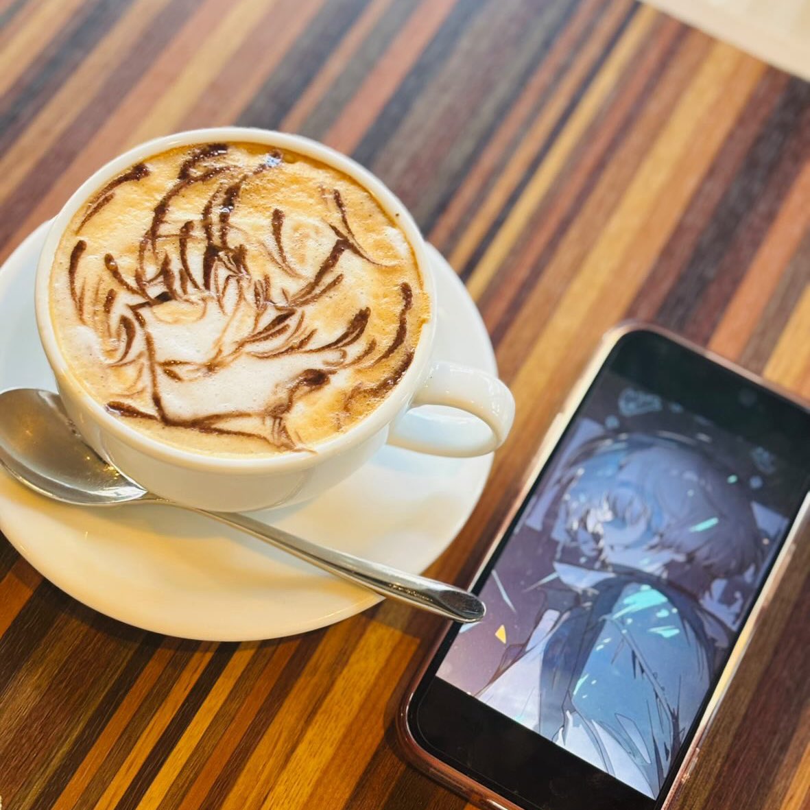 CiderynoO's tweet image. めっちゃかっこいいー！！！🥳🥳
素敵なラテアートありがとうございました！！
 #Eve家  #Reissue  #クマタロー愛好会