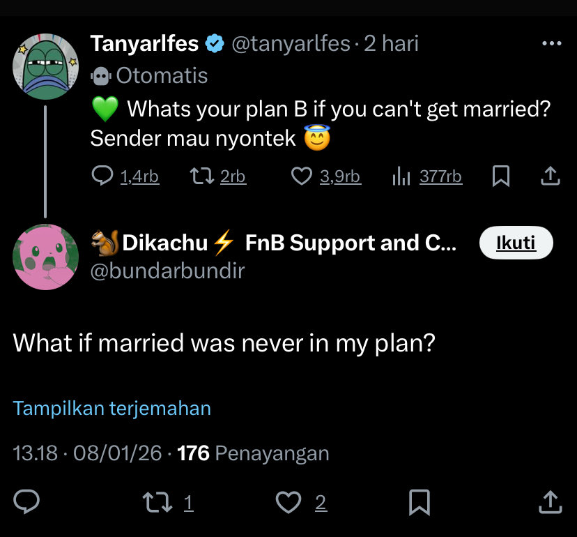 wiritiwati's tweet photo. Maybe he thinks it’s just “what if?”, but for me it’s a sign. So yeaa that was my strongest reason for not giving any valuable … thanks man🤙🏻 https://t.co/b37fc6n9CO