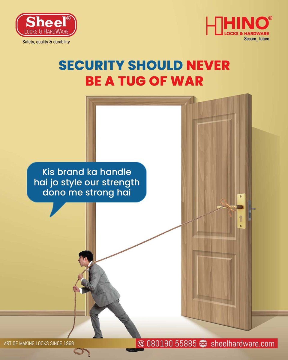 sheellocks1's tweet image. Security should never be a tug of war.
Strong, smartly designed door handles that protect without resistance.
Trusted since 1968.
🌐 sheelhardware.com
📞 080190 55885

#SheelLocks #HinoHardware #SmartSecurity