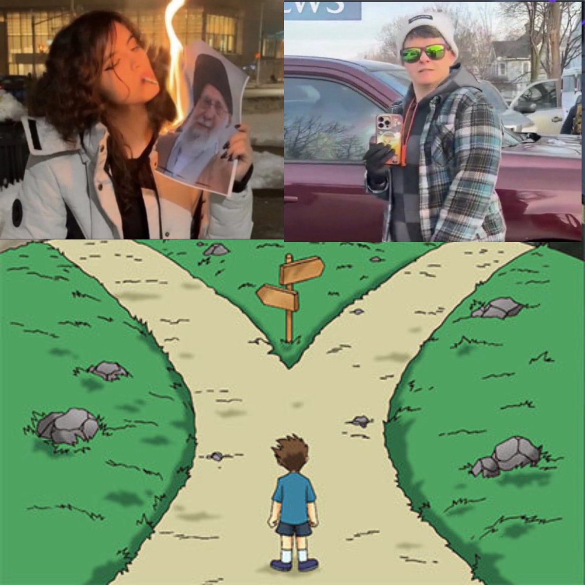 capeandcowell's tweet image. Which way Western man?