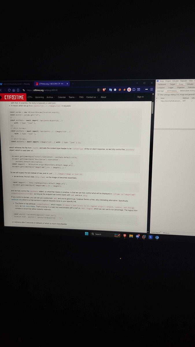 I’m trying out a CTF chall. It’s hard, but pretty fun!