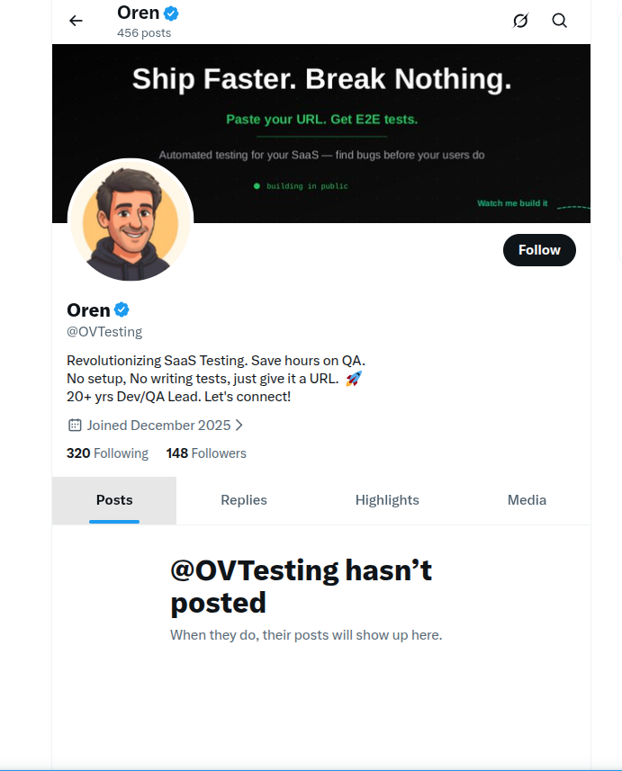 Oren (@OVTesting) / Posts / X