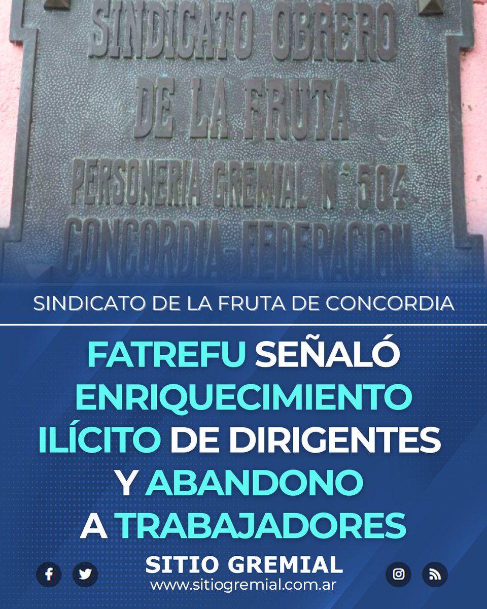 SitioGremial's tweet photo. 🗞 𝗙𝗔𝗧𝗥𝗘𝗙𝗨 𝘀𝗲𝗻̃𝗮𝗹𝗼́ 𝗲𝗻𝗿𝗶𝗾𝘂𝗲𝗰𝗶𝗺𝗶𝗲𝗻𝘁𝗼 𝗶𝗹𝗶́𝗰𝗶𝘁𝗼 𝗱𝗲 𝗱𝗶𝗿𝗶𝗴𝗲𝗻𝘁𝗲𝘀 𝘆 𝗮𝗯𝗮𝗻𝗱𝗼𝗻𝗼 𝗮 𝘁𝗿𝗮𝗯𝗮𝗷𝗮𝗱𝗼𝗿𝗲𝘀 - 𝗦𝗜𝗧𝗜𝗢 𝗚𝗥𝗘𝗠𝗜𝗔𝗟
.
▶ https://t.co/LbKFen5kXi 
. https://t.co/PrvnNDsgcO