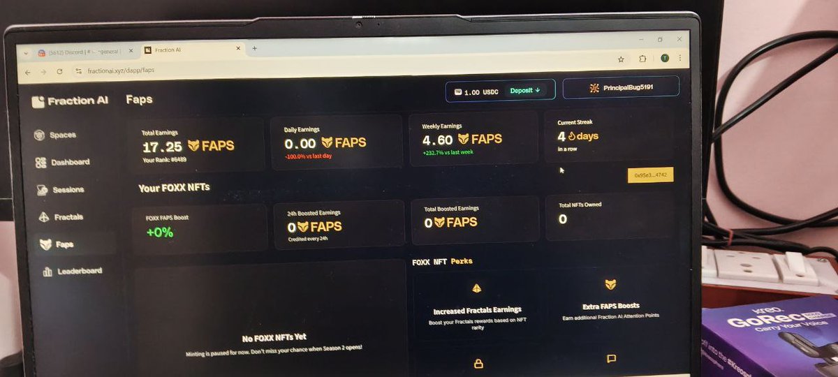 taran_pro's tweet photo. Hello @FractionAI_xyz family 
I am back 😺 

4-day streak locked 🔒 
Earning FAPS daily, learning faster 📈
Early > Lucky 
#FractionAI #FAPS https://t.co/csd0eHP3oW