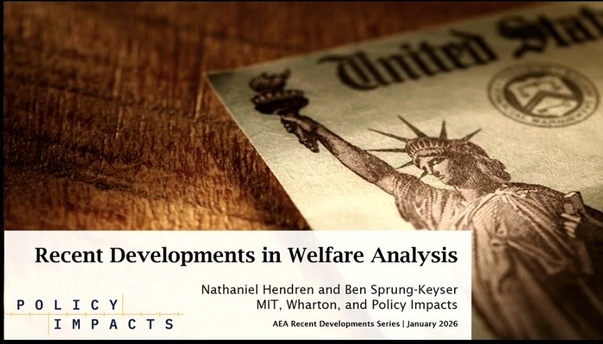 The AEA has posted eight "Recent Developments" lectures exploring highly topical issues in economics, presented by the best scholars in the field: aeaweb.org/conference/web…

Well worth a watch!