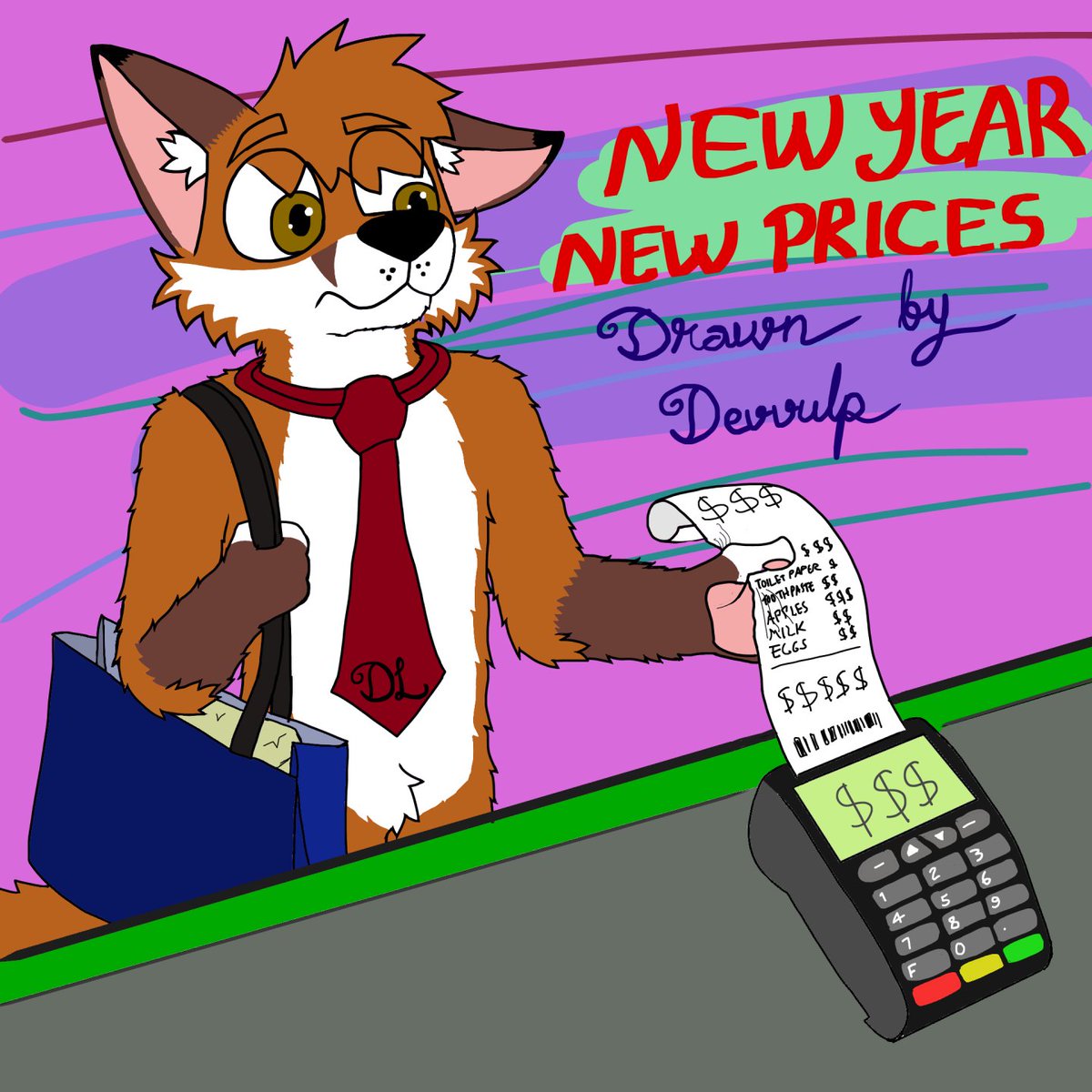 devvulp's tweet image. furaffinity.net/view/63611568/
You may have rested, then got back to routine and saw the new prices of the year...
#furry #fyp #furryartist #furryfandomart #furryfandom