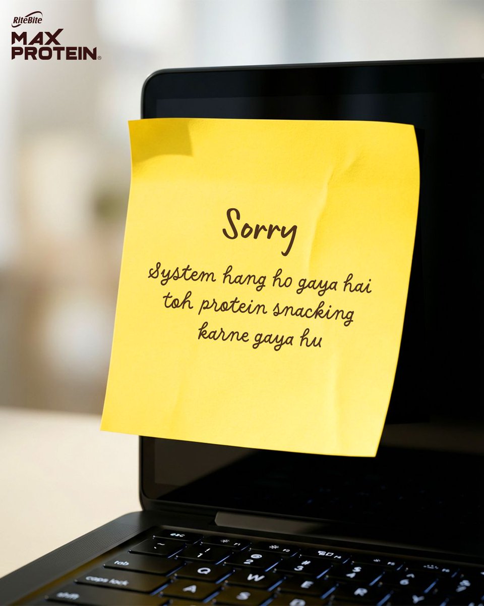 TheMaxProtein's tweet image. System hang ho jaaye toh protein break toh lena padega na!

#MaxProtein #ProteinSnacking #SystemHang