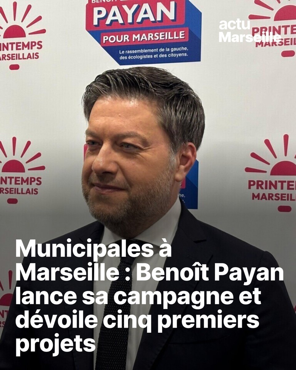 actufrmarseille's tweet image. 🗳️ En marge de l'annonce de sa candidature à la mairie de #Marseille, @BenoitPayan a dévoilé cinq premières mesures de son #programme. Il a également tapé très fort sur ses adversaires ➡️ actu.fr/provence-alpes…