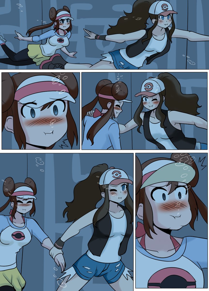 jimliesman's tweet photo. COM: After an accident, Rosa and Hilda (Pokemon) were forced to traverse the depth of Abyssal ruins without any help of their pokemon, and so far it's not going well, especially for Rosa... https://t.co/z1MfvfvWVw