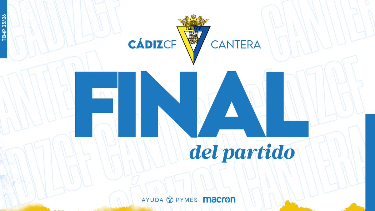 Cadiz_CFCantera's tweet photo. ⚽ Alevín A 5️⃣-3️⃣ Sevilla F.C.

🏁FINAL

⚽️Luque
⚽️Nico
⚽️Rafa
⚽️Iker
⚽️Jaime

📊Primera Andaluza Alevín I J.16

#CanteraCadista💛💙 https://t.co/IRvhx48kOX