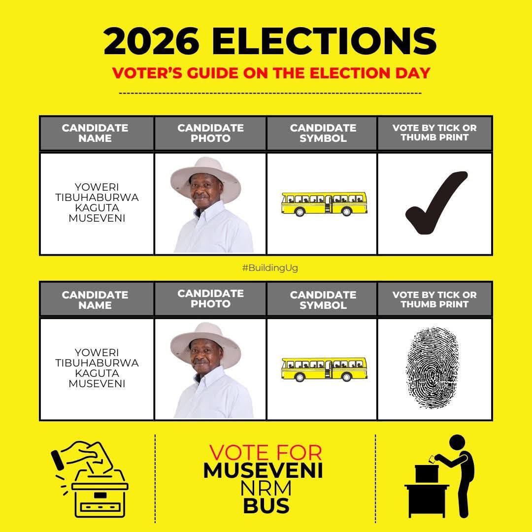 Five days to go 
The engine is roaring, the road to victory is clear, and the bus driver is ready
15.01.2026 vote <a href="/KagutaMuseveni/">Yoweri K Museveni</a>  vote <a href="/NRMOnline/">NRM Party</a> 

<a href="/mkainerugaba/">Muhoozi Kainerugaba</a> <a href="/Nyinancweende/">Natasha Museveni Karugire</a> <a href="/NrmYouthleague/">NRM Youth League</a> <a href="/NRMYouthsDesk/">NRM YOUTH AND INSTITUTIONS DIRECTORATE</a>

#ProtectingTheGains
#UgandaDecides2026