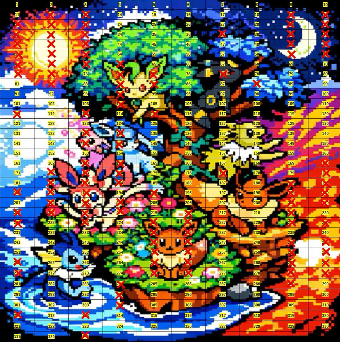 超SUCHFAS✨ 残り242P ⑧サンダースorグレイシアに接する箇所にPSA10が