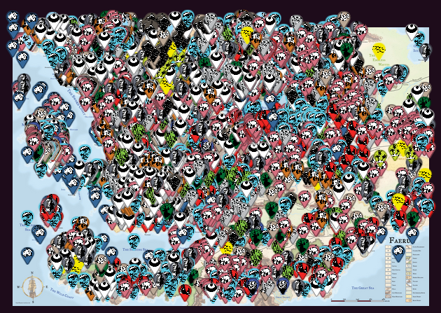 We've made the most detailed interactive map of Faerûn!

It has 3,700 pinned locations, each one supported by a #dnd source

Filter through 16 categories to explore the continent in detail

⚠️ Due to the size of the dataset, loading may take some time

forgottenrealms.fandom.com/wiki/Map:Faer%…