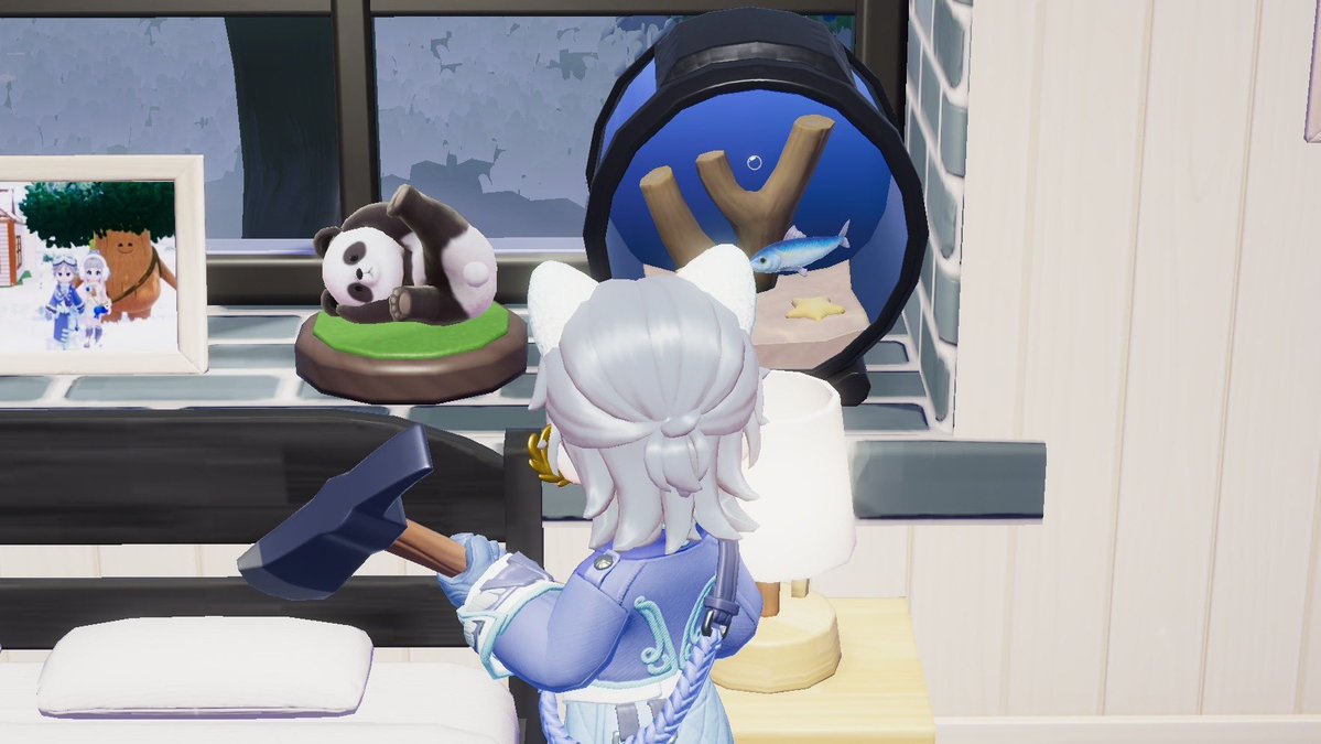 動物の贈り物ってどうやってもらえばいいんだろう？
餌あげて待つ？

最初にチュートリアルで貰ったパンダの置物、めっちゃ可愛いからテンのも欲しい…

#ハートピア
#ハートピアスローライフ