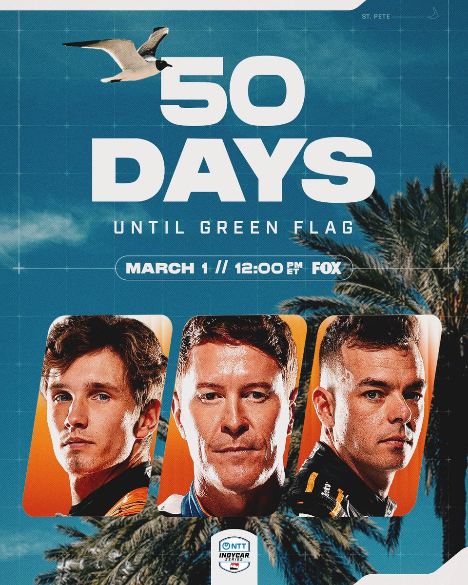 St. Pete awaits ⏳

Only 50 days until the 2026 INDYCAR season opener.