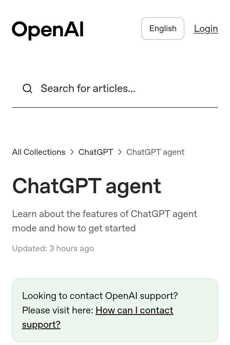 Agent help page timestamp
