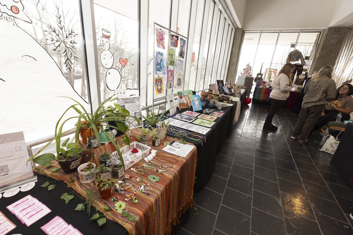 EsuGallery's tweet photo. As we say goodbye to the Fall ‘25 semester, let's reflect on all the events we’ve had in the Madelon Powers #Gallery. A showcase of talented Community Curators, our 2nd Alumni Biennial exhibition, and 2nd annual Holiday Shop🥰 https://t.co/R0Chuftsou
