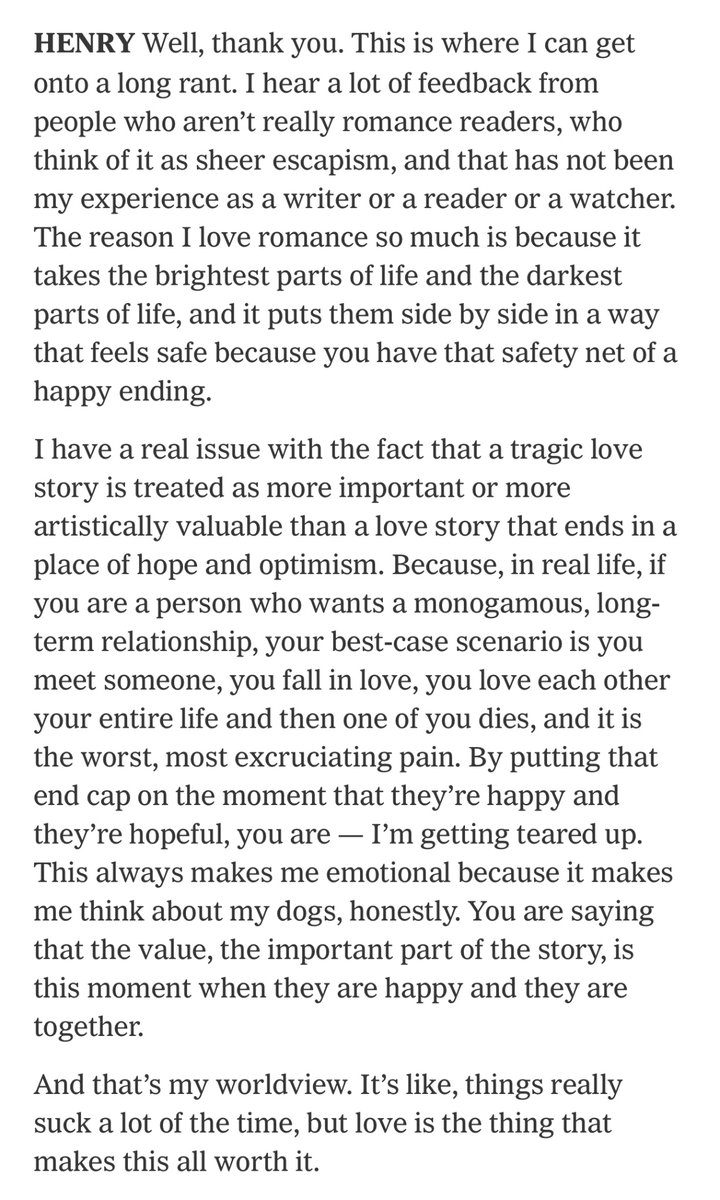 romcomarchive's tweet image. this quote from emily henry on the romance genre is so important

source: nytimes.com/2026/01/10/mov…