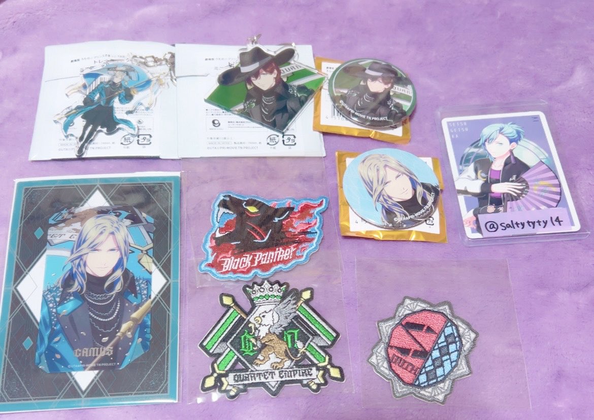 交換］うたプリ タブナイ キャラバン 譲 アクキー 嶺二 カミュ 缶