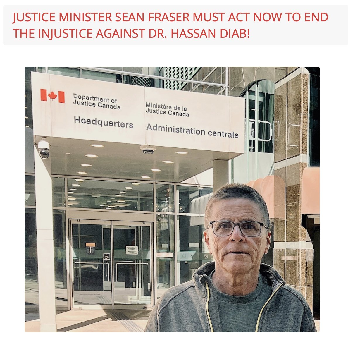 Justice For Hassan Diab tweet media