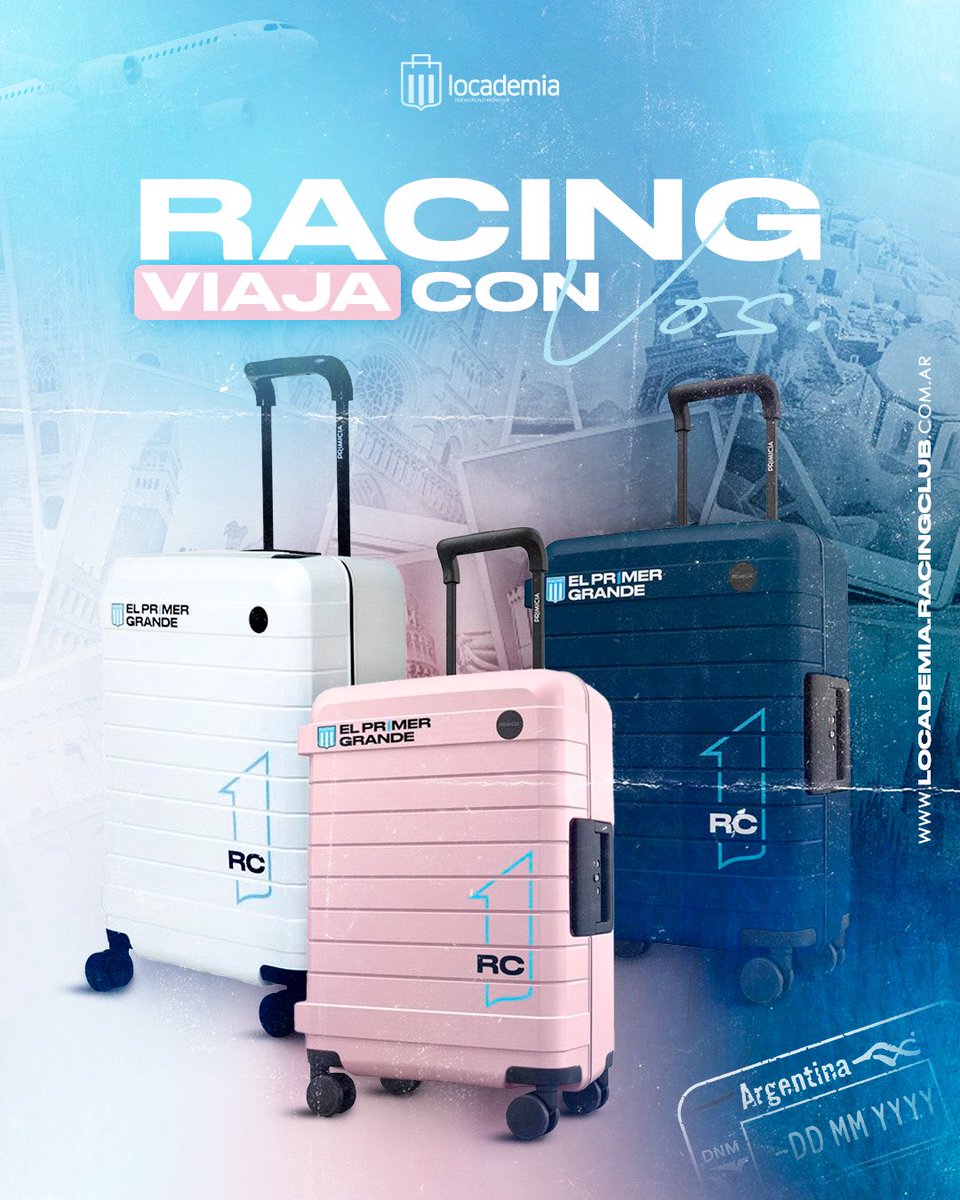 Racing viaja con vos 🩵

¡Conseguilas en Locademia!