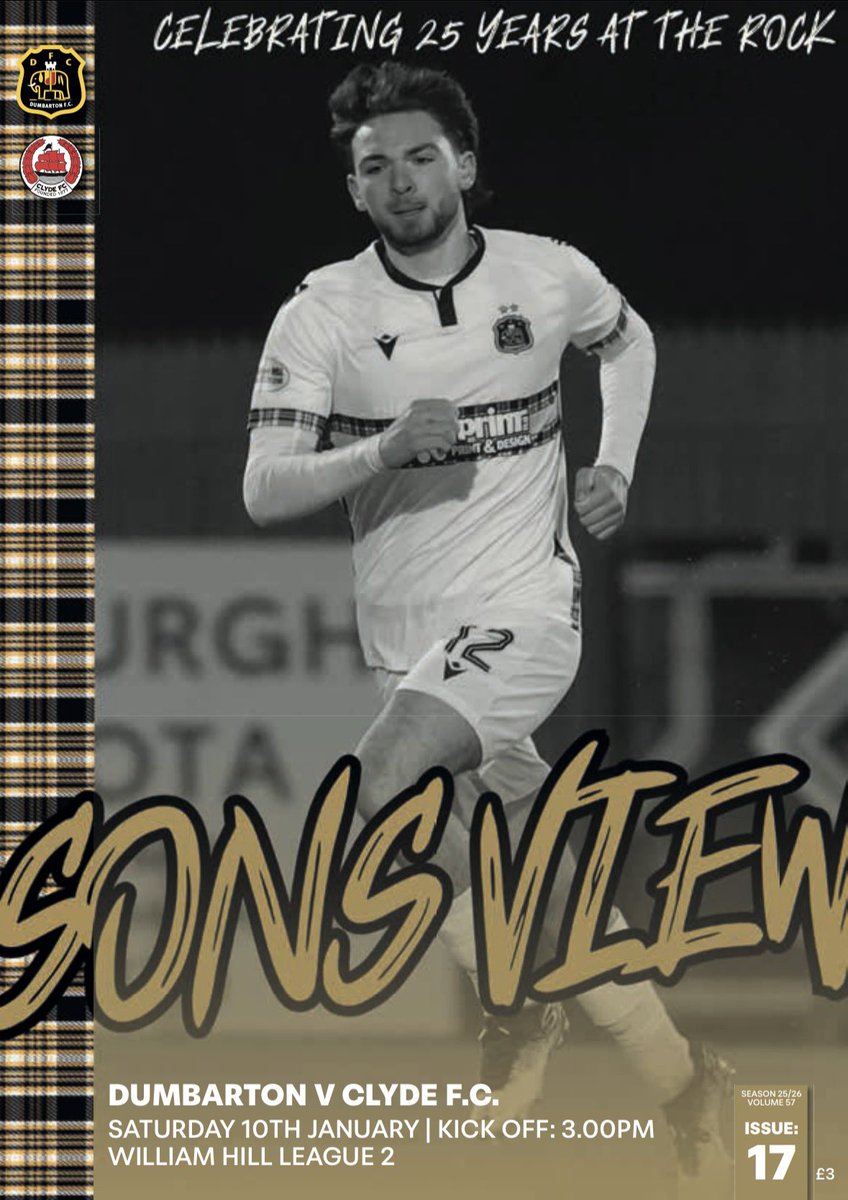 Programmes from today’s postponed

<a href="/Dumbartonfc/">Dumbarton FC</a> vs. <a href="/ClydeFC/">Clyde FC</a> are available from myself

£3 plus £2 P&amp;P in hard backed envelope

Contact if interested