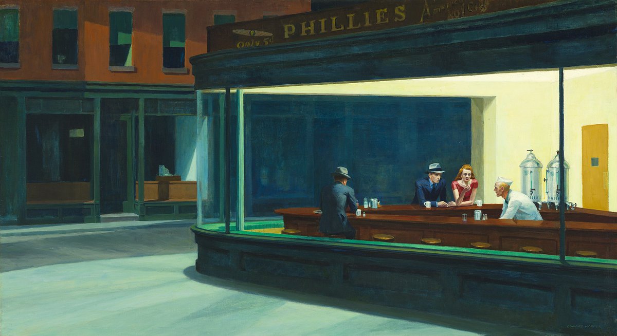 Edward Hopper painted America’s silence.
Light, distance, solitude — nothing explained, everything felt.