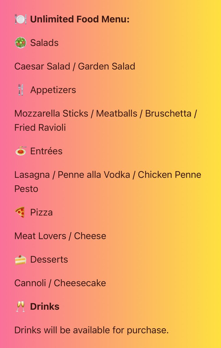 AdamsMorganNews's tweet image. Saturday, Jan 31st.
$30 Unlimited Food.
Italian Market at La Grotta in #AdamsMorgan.
 Salad, appetizers, pizza, pasta, lasagna, chicken penne pesto, desserts.
Two time slots available.
2-430 pm and 430-7 pm.
tixtree.com/e/unlimited-fo…