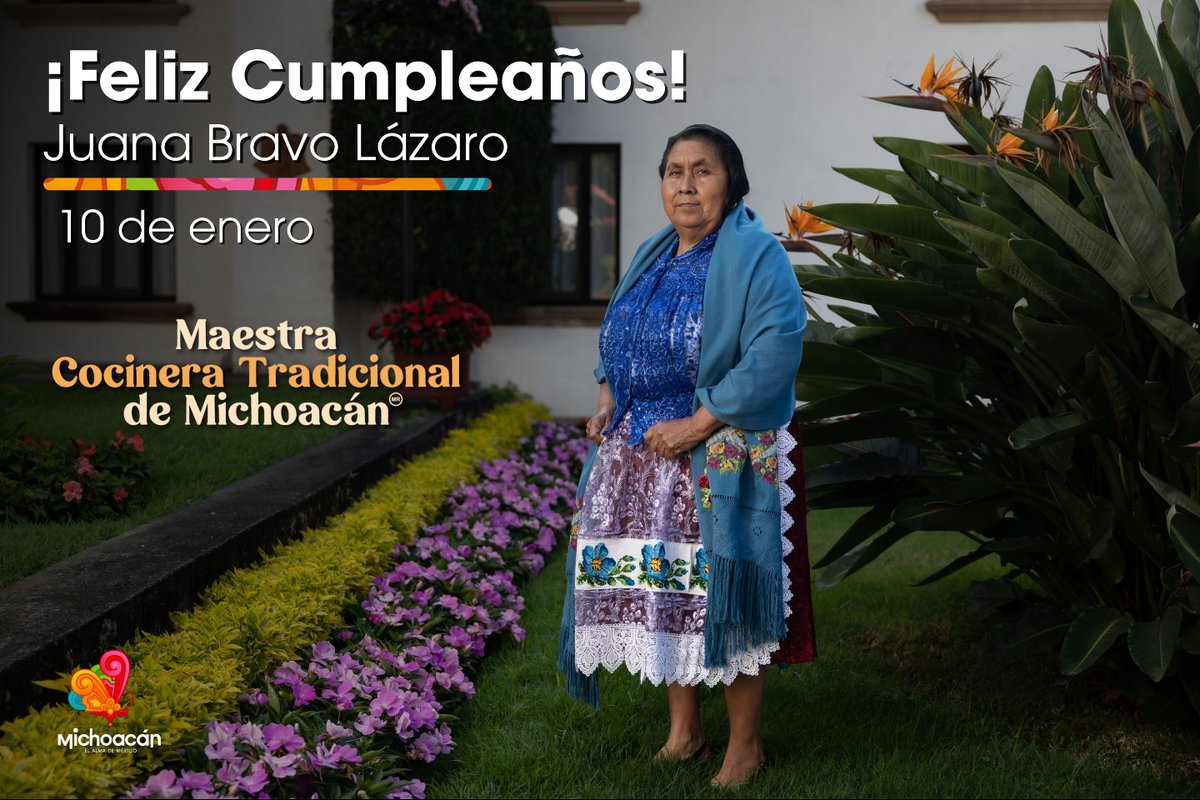 Hoy celebramos el cumpleaños de Juana Bravo Lázaro, guardiana del sabor, la memoria y la cocina que nace del corazón de Michoacán.
Gracias por compartir tradición, identidad y alma en cada platillo.
#Michoacán #elAlmadeMéxico #MichoacánSeVive
