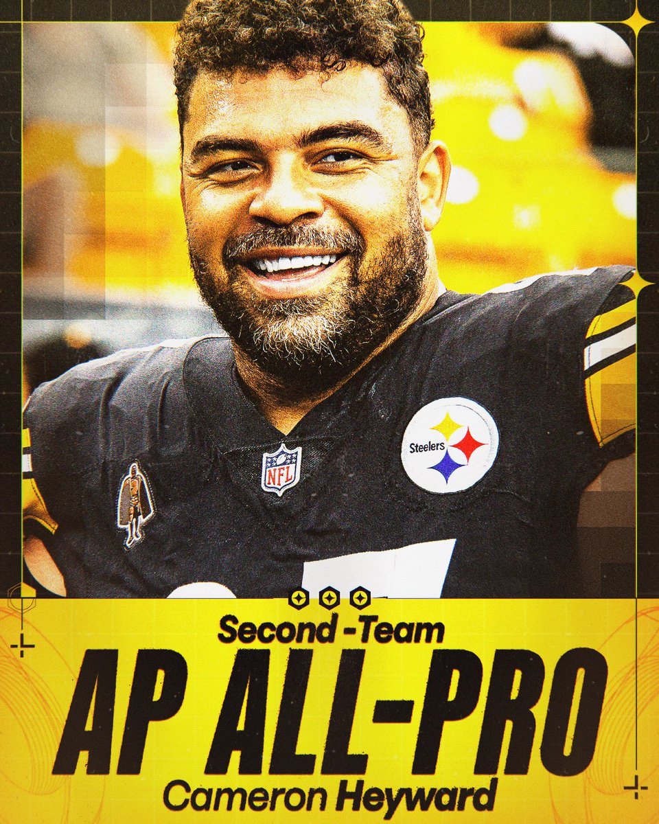 steelers's tweet image. .@CamHeyward was named Second-Team All-Pro by the Associated Press 🙌

📝: bit.ly/4jyobDd