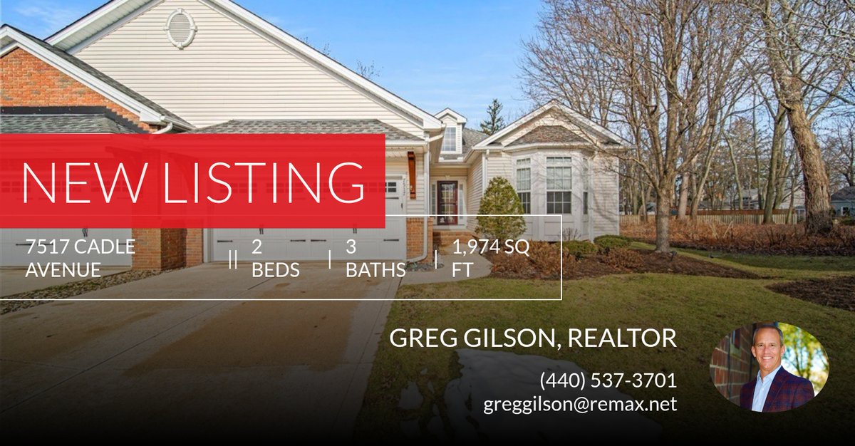 remaxgreg1's tweet photo. New Listing! If you're looking for a 2 bedroom condo in Mentor, my new listing could be the one! Click for more pictures and information. Show someone who might be interested or call me at (440) 537-3701!

Greg Gilson,... https://t.co/hJID30coVO https://t.co/riPbgWWk07