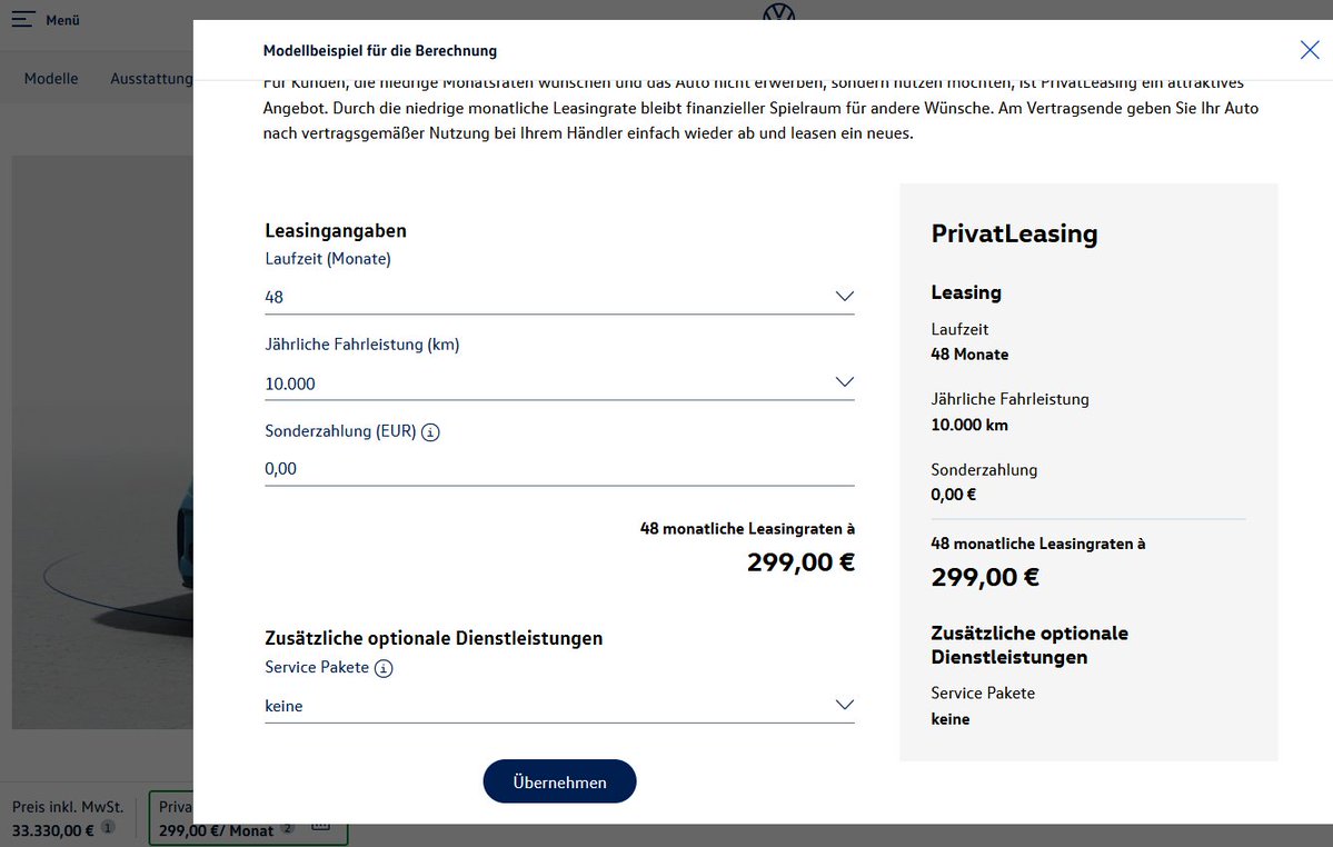 Electric_Maik's tweet image. The Volkswagen Golf starts at 29,395€ in Germany and costs 388€/month to lease. The ID.3 costs 33,300€ in Germany, or 299€/month to lease. Both are for 48 months, with no down payment and 10,00 km per year (default leasing configuration).

But why is a more expensive car…