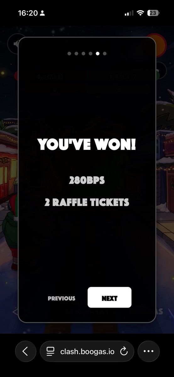 I just won 280 BP &amp; 2 raffle by luck 🍀 by winning some $EGLD from 150 $EGLD raffle on Monday!!!🤩 on <a href="/Boogas/">Boogas 😎</a> epic NFT project!!!!🌪️🚀
Mint now 👉🏼 collectibles.boogas.io
take your Boogas in your wallet and put a bounce in your step!😉
<a href="/PulsarMvX/">ᕈulsar on MultiversX</a> send 0.0025 EGLD to 25 retweets