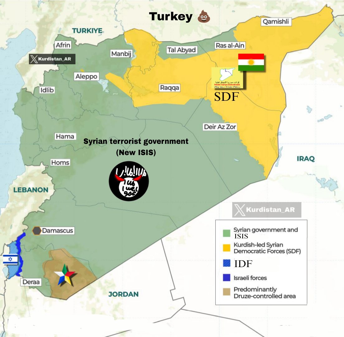Kurdistan_AR's tweet image. The new Syrian government is ISIS.

We Kurds fought ISIS for 15 years, and we know very well how they think. The Syrian government is extremist and terrorist. 

They only pretend in the media that they have changed, but in reality their actions are exactly the same as ISIS.…